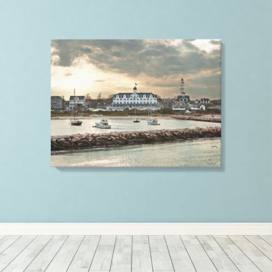 Block Island, Rhode Island Canvas Afdruk (Insitu (Houten vloer))