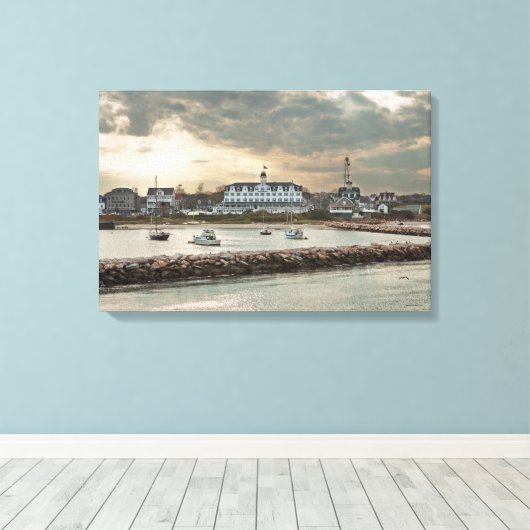 Block Island, Rhode Island Canvas Afdruk (Insitu (Houten vloer))