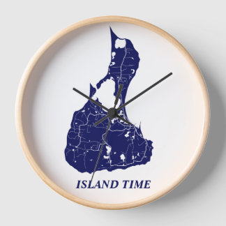 Block Island Rhode Island Clock-Island Time