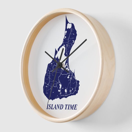 Block Island Rhode Island Clock-Island Time (Hoek)