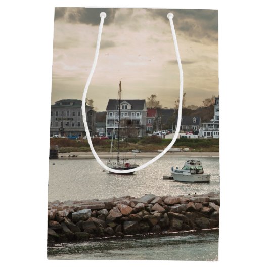 Block Island, Rhode Island Medium Cadeauzakje (Achterkant)