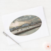 Block Island, Rhode Island Ovale Sticker (Envelop)