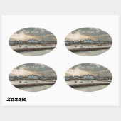 Block Island, Rhode Island Ovale Sticker (Vel)