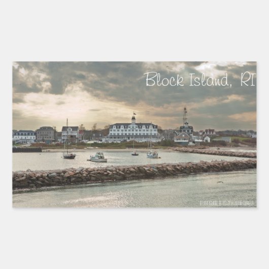 Block Island, Rhode Island Rechthoekige Sticker (Voorkant)
