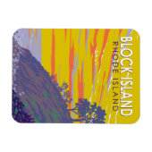 Block Island Rhode Island Travel Art Vintage Magneet (Horizontaal)