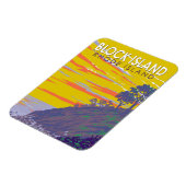 Block Island Rhode Island Travel Art Vintage Magneet (Linkerzijde)