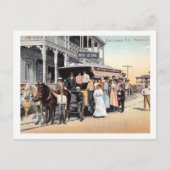 Block Island, Rhode Island, Trolley Uitzicht Vinta Briefkaart (Voorkant)