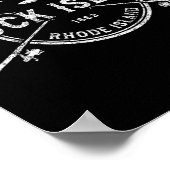 Block Island Ri  gekruiste Visten Poster (Hoek)