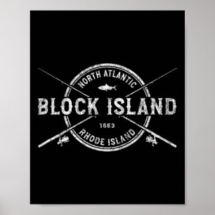 Block Island Ri  gekruiste Visten Poster