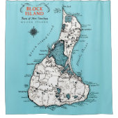 Block Island RI Kaart Gordijn (Voorkant)