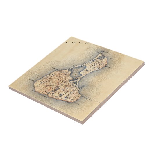  Block Island RI Map (1899) Tegeltje (Zijkant)