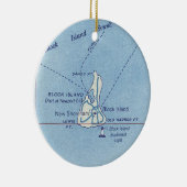 Block Island RI  Map Keramisch Ornament (Rechts)