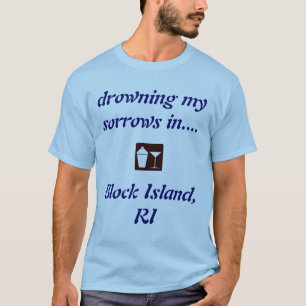 Block Island, RI PARTY! Nieuw Shoreham Summer Drin T-shirt