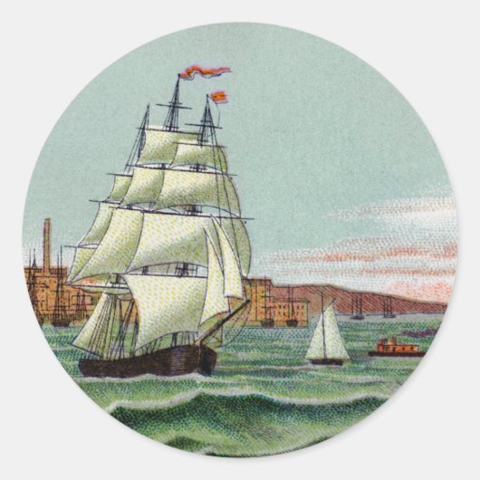 Block Island Round Sticker (Voorkant)