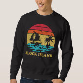 Block Island Sailing  Palm Tree Sailboat Sa Trui (Voorkant)