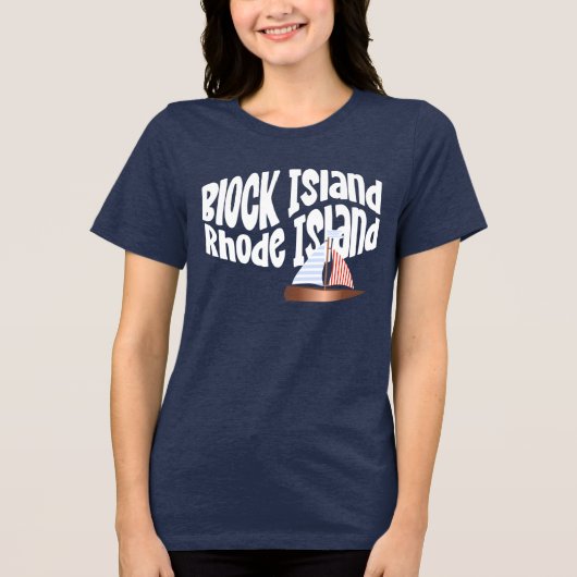 Block Island Sailing Tri-Blend Shirt (Voorkant)