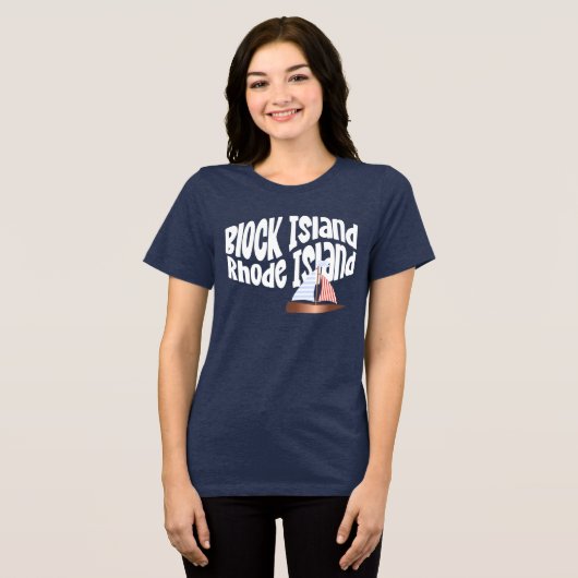 Block Island Sailing Tri-Blend Shirt (Voorkant volledig)