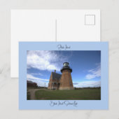 Block Island Southeast Light Ansichtkaart Briefkaart (Voorkant / Achterkant)
