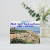 Block Island Southeast Lighthouse, RI Briefkaart (Staand voorkant)