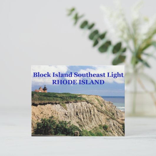 Block Island Southeast Lighthouse, RI Briefkaart (Staand voorkant)