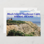 Block Island Southeast Lighthouse, RI Briefkaart (Voorkant / Achterkant)