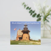 Block Island Southeast Lighthouse, RI Briefkaart (Staand voorkant)