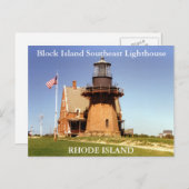 Block Island Southeast Lighthouse, RI Briefkaart (Voorkant / Achterkant)