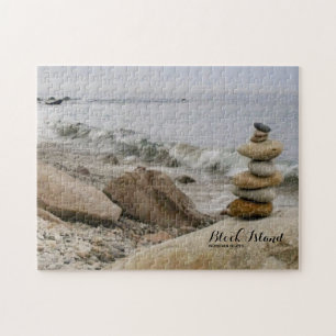 Block Island Stone Cairs, Mohegan Bluffs Legpuzzel