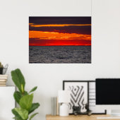 Block Island Sunset Ocean Poster (Thuiskantoor)