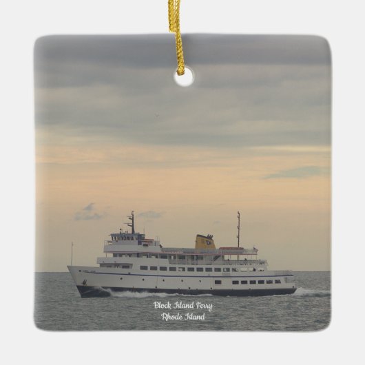 Block Island-veerboot Rhode Island-sieraad Keramisch Ornament (Voorkant)