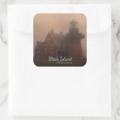 Block Island Vierkante Sticker (Tas)