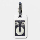 Block Island Vuurtoren Rhode Island Moon Bagagelabel (Achterkant verticaal)