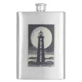 Block Island Vuurtoren Rhode Island Moon Flacon (Voorkant)