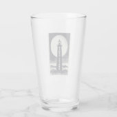 Block Island Vuurtoren Rhode Island Moon Glas (Achterkant)