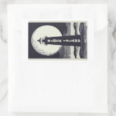 Block Island Vuurtoren Rhode Island Moon Rechthoekige Sticker (Tas)