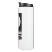 Block Island Vuurtoren Rhode Island Moon Thermosbeker (Geroteerd rechts)