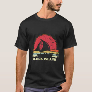 Block Island Zeilboot Boot Kapitein Zeiler Zeilen T-shirt