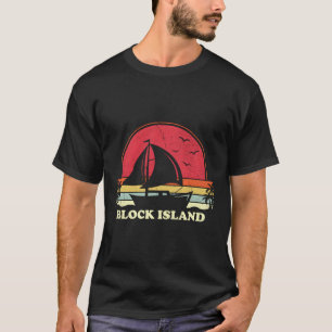 Block Island Zeilboot Kapitein Zeilzeilen T-shirt
