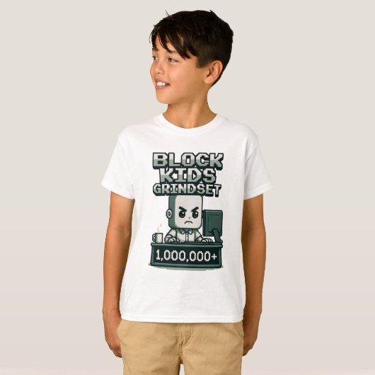 BLOCK KIDS GRINDSET T-SHIRT (Voorkant volledig)