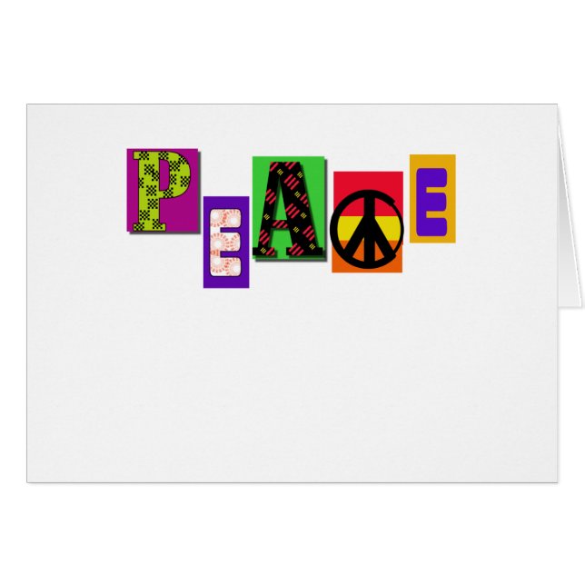 Block Letters Peace (Voorkant Horizontaal)