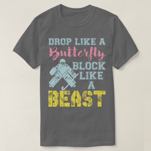 Block Like A Beast QuoteField Hockey Goalie  T-shirt (Design voorkant)