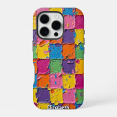 Block Party: Abstract Impasto iPhone Hoesje (Achterkant)