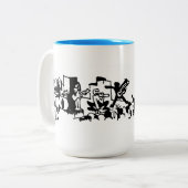 Block Party Concert Tweekleurige Koffiemok (Voorkant links)