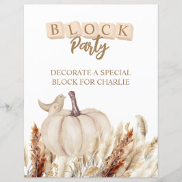 Block Party Herfst Baby shower activiteit