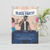Block Party Urban Uitnodiging (Staand voorkant)