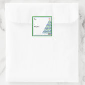 Block Print Flower Christmas Tree Sticker (Tas)