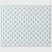 Block Print Flower Christmas Wrapping Paper Cadeaupapier (Vlak)