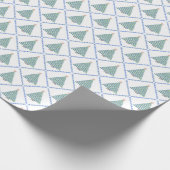 Block Print Flower Christmas Wrapping Paper Cadeaupapier (Hoek)