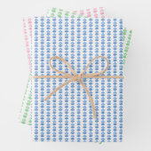 Block Print Flowers Wrapping Paper (In situ)