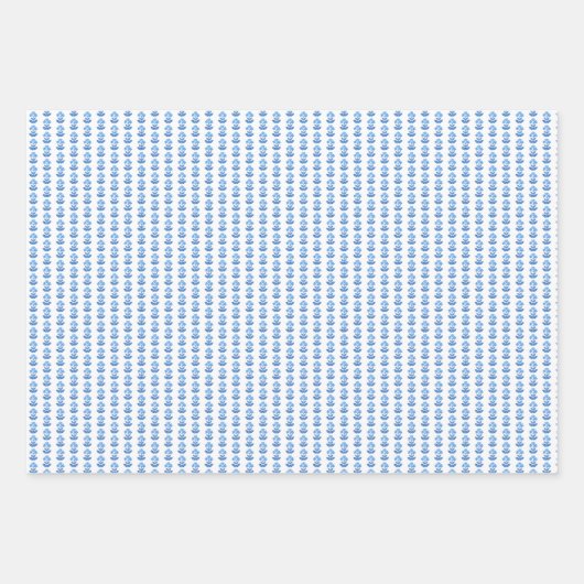 Block Print Flowers Wrapping Paper (Voorkant)